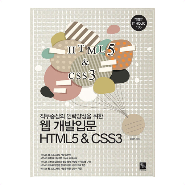 웹개발입문 HTML5&amp;CSS3(직무중심의 인력양성을 위한)(IT Holic 105)