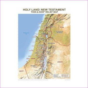 Holy Land: New Testament : Then and Now Relief Map (Sheet Map)