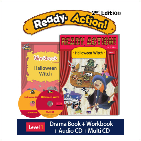 Ready Action. 1: Halloween Witch(SB+WB+CDs)(2판)(CD2장포함)(Ready Action Level 1)