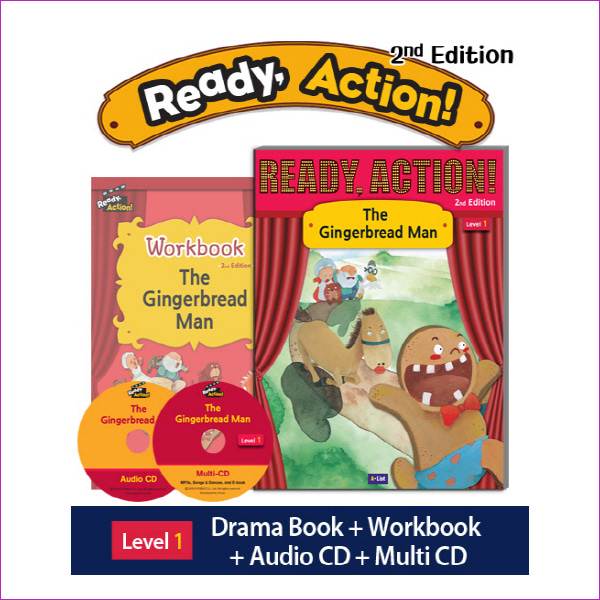 Ready Action. 1: The Gingerbread Man(2판)(CD2장포함)(Ready Action Level 1)(전2권)