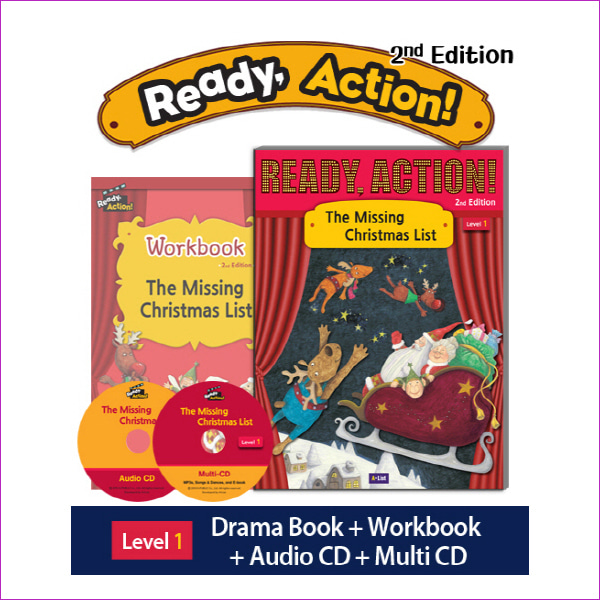 Ready Action. 1: The Missing Christmas List(SB+WB+CDs)(2판)(CD2장포함)(Ready Action Level 1)