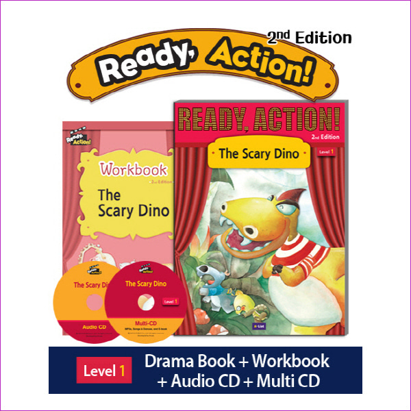 Ready Action. 1: The Scary Dino(SB+WB+CDs)(2판)(CD2장포함)(Ready Action Level 1)