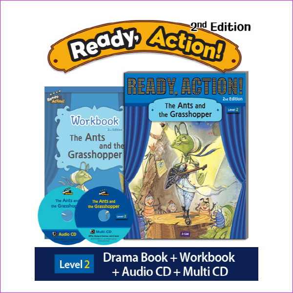 Ready Action. 2: The Ants and the Grasshopper(SB+WB+CDs)(2판)(CD2장포함)(Ready Action Level 2)