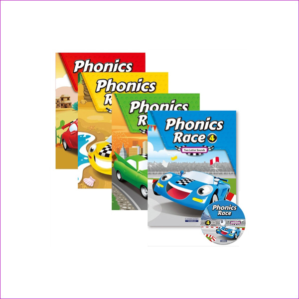 Phonics Race Set 1~4 (StudentBook + WorkBook + CD)